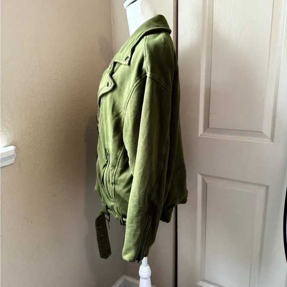 We The Free Rebel Knit Oversized Moto Jacket - Picture 7 of 8